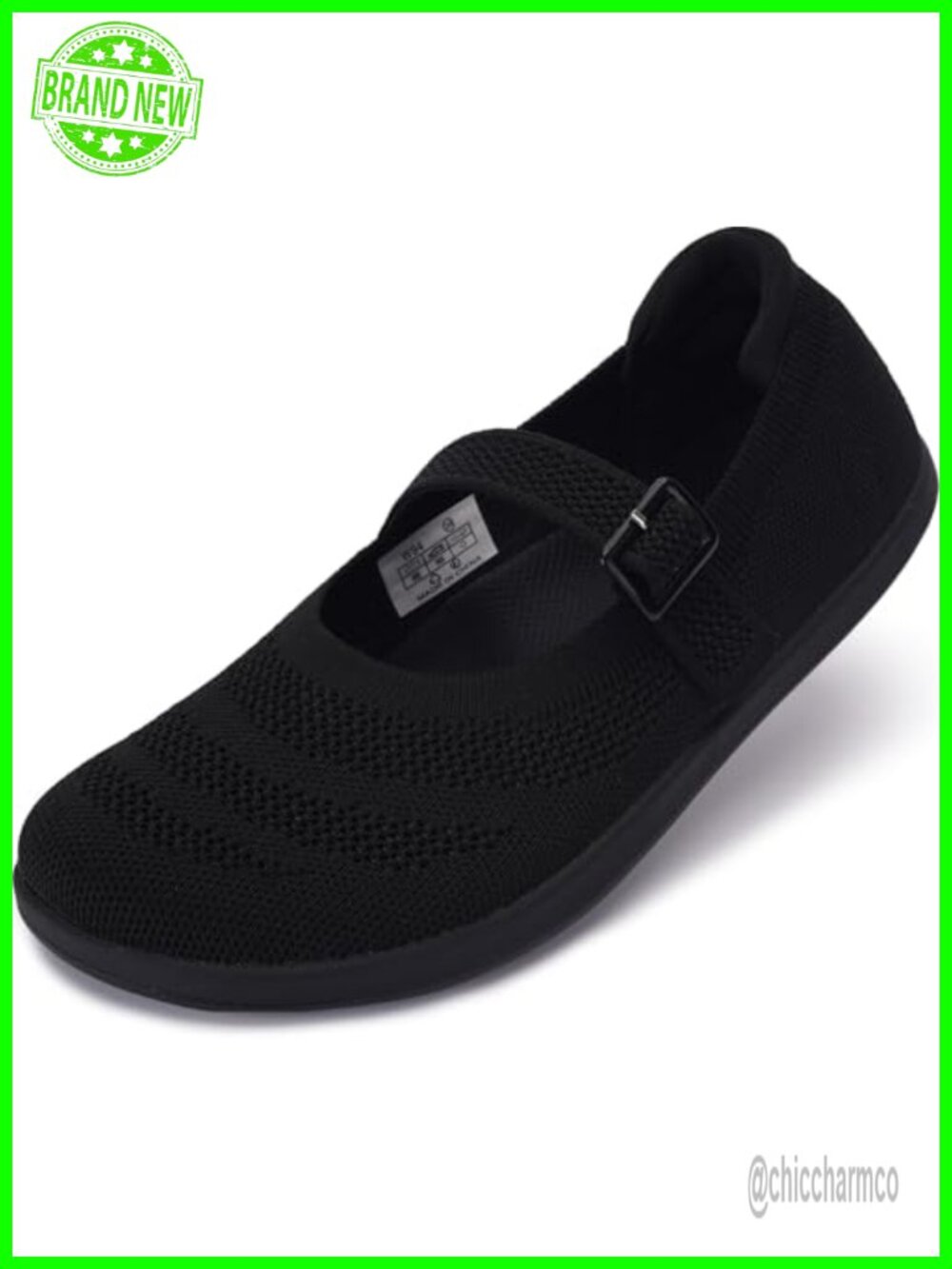 Women's Mary Jane Flats Wide Toe Box Barefoot Zero Drop Knit
